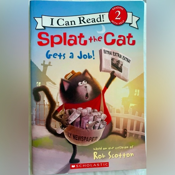 Scholastic Other - I Can Read Splat the Cat Gets A Job Kids Book by Rob Scotten